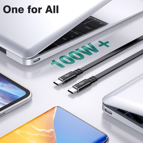 Retractable USB C to USB C Cable(4ft, 2Pack),100W USB C to C Fast Charging Cord, Type C Charger Cable for iPhone 16/15 Series Samsung Galaxy S24 S21 S10 Note 10 MacBook iPad Kindle More in Kuwait