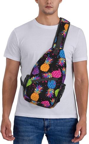 Sling Backpack Unisex Crossbody Chest Bag Shoulder Chest Bag For Women Men Hiking Travel in Kuwait