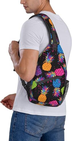 Sling Backpack Unisex Crossbody Chest Bag Shoulder Chest Bag For Women Men Hiking Travel in Kuwait