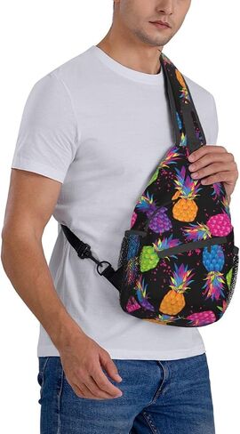 Sling Backpack Unisex Crossbody Chest Bag Shoulder Chest Bag For Women Men Hiking Travel in Kuwait