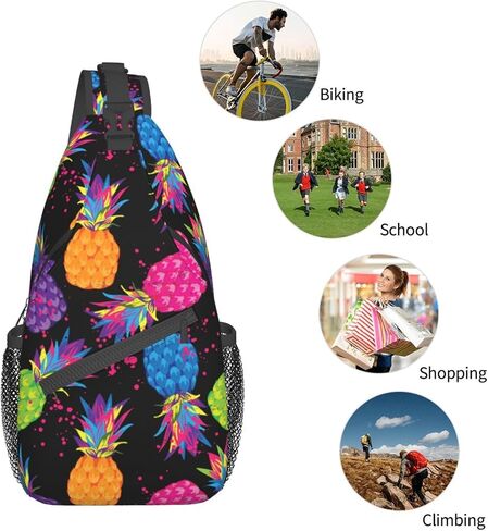 Sling Backpack Unisex Crossbody Chest Bag Shoulder Chest Bag For Women Men Hiking Travel in Kuwait