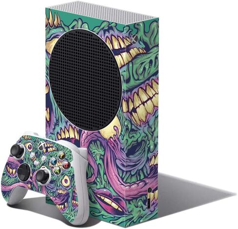 غلاف MightySkins المتوافق مع حزمة Xbox Series S - العيون والأسنان | غطاء ملتف واقٍ ومتين وفريد ​​من نوعه من الفينيل | سهل التطبيق وتغيير الأنماط | صنع في الولايات المتحدة الأمريكية in Saudi Arabia
