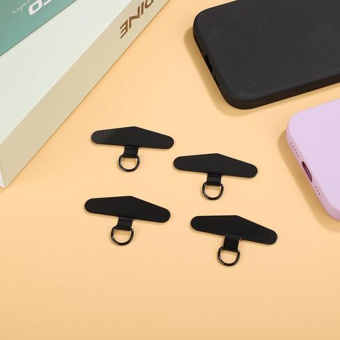 4pcs Phone Tether Tabs, Phone Lanyard Tab Phone Strap Connector Universal Metal Cell Phone Lanyard Patch Pad in Saudi Arabia