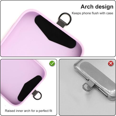 4pcs Phone Tether Tabs, Phone Lanyard Tab Phone Strap Connector Universal Metal Cell Phone Lanyard Patch Pad in Saudi Arabia