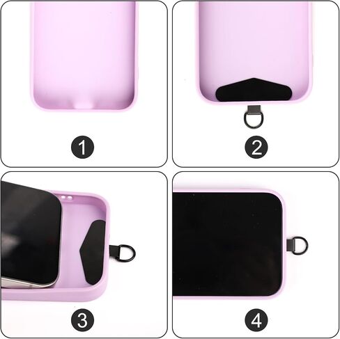 4pcs Phone Tether Tabs, Phone Lanyard Tab Phone Strap Connector Universal Metal Cell Phone Lanyard Patch Pad in Saudi Arabia