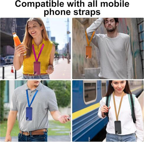4pcs Phone Tether Tabs, Phone Lanyard Tab Phone Strap Connector Universal Metal Cell Phone Lanyard Patch Pad in Saudi Arabia