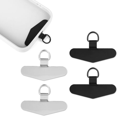 4pcs Phone Tether Tabs, Phone Lanyard Tab Phone Strap Connector Universal Metal Cell Phone Lanyard Patch Pad in Saudi Arabia