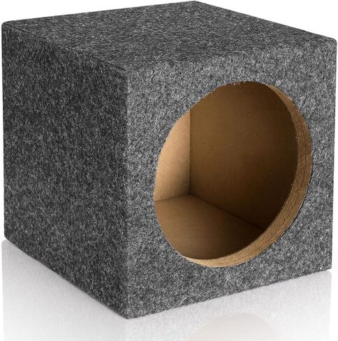 Facmogu 6.5in Gray Carpet Speaker Enclosure, Subwoofer Driver Enclosure with Ports for DIY Car or Truck Audio Custom, Car Subwoofer Box with Sound-Absorbing Cotton & Premium Carpeted Finish in Kuwait