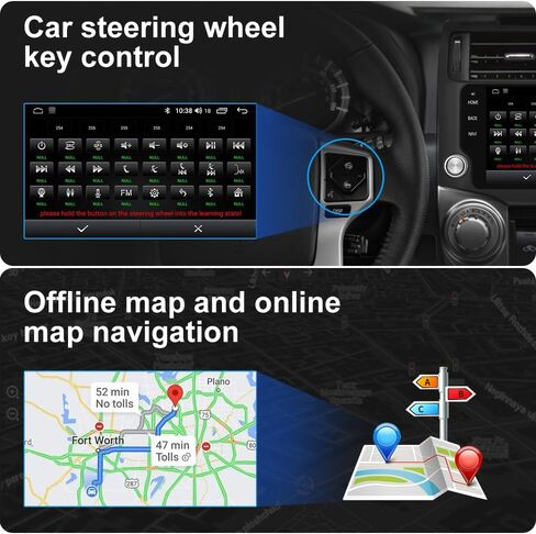 Android 13 Car Stereo for Toyota 4Runner 2014-2019 with Wireless CarPlay Android Auto,10.33 inch Touch Screen Bluetooth GPS WiFi DSP 4G RAM 64G ROM Black Head Unit in Saudi Arabia
