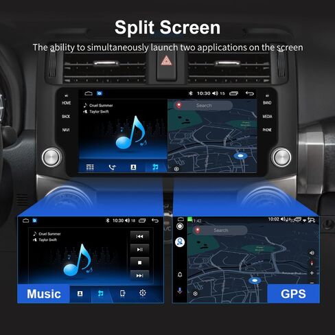 Android 13 Car Stereo for Toyota 4Runner 2014-2019 with Wireless CarPlay Android Auto,10.33 inch Touch Screen Bluetooth GPS WiFi DSP 4G RAM 64G ROM Black Head Unit in Saudi Arabia