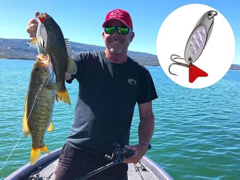 Spoon Fishing Lures Trout Lures Fishing Spoons Lures Hard Metal Jigging Baits with Treble Hooks Casting Spoon Lures for Bass Pike Trout Walleye Salmon in Saudi Arabia