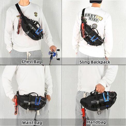Fishing Bag – Premium Fishing Tackle Bag with Waterproof Fanny Pack, Comprehensive Trout Fishing Gear Storage, Perfect Fly Rod and Small Tackle Bag for Men and Women in Saudi Arabia