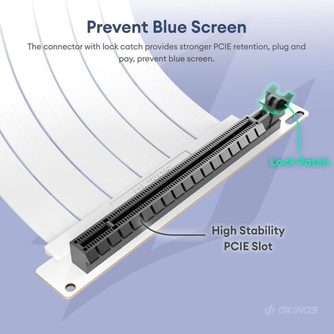 PCI-E 4.0 Riser Cable, Compatible with RTX4090, RTX4080, RX7900XTX, PCIe 4.0 x16 High Speed Flexible Extender Card Extension Port 90 Degree Adapter, 200mm Black in Saudi Arabia