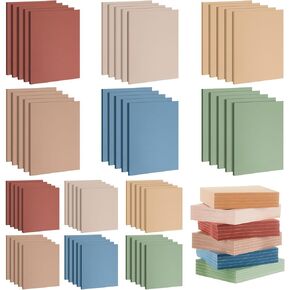 60 Pack/ 1800 Sheets Sticky Notes Including 30 Pack 4'' x 6'' and 30 Pack 3'' x 3'' Aesthetic Sticky Pads 6 Colors Adhesive Self Stick Note Pads for Office Desk School Supplies (Lined Style)