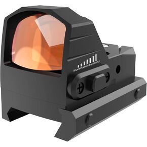 UUQ Mini Reflex أحمر/أخضر نقطة رؤية للبنادق والمسدسات والبنادق 2MOA، 7 تعديلات سطوع، مناسبة لسكك حديد RMR أو Picatinny مقاس 20 مم