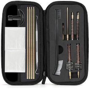 ProCase Gun Cleaning Kit for .223/5.56 Gun with Bore Chamber Brushes, Brass, Jags, Rods and Gun Cleaning Pick in Portable Compact Case Black