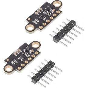 2pcs VL53L0X Time-of-Flight Ranging Sensor Flight Distance Measurement Sensor Module VL53L0X ToF Sensor for Arduino(Black)