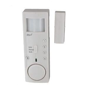 2-in-1 Motion Detector and Door/Window Contact Sensor Mini Alarm System