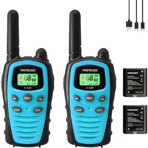 Rechargeable Walkie Talkies for Adults - Long Range FRS 2 Way Radios with VOX Flashlight 1200 mAh Battery
