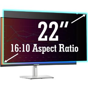 22 Inch Privacy Screen Filter for Computer Widescreen 16:10 Monitor - Privacy Shield - Anti-Glare - Anti-Scratch Screen Protector