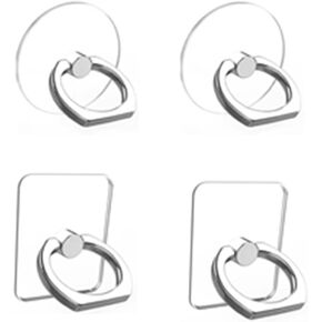 Cell Phone Ring Grips Stand Holder,4pcs 360° Rotation Universal Finger Grip Kickstand for All Smartphones,Tablet and Case