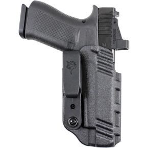 DeSantis Slim-Tuk Gun Holster, Fits 48 MOS W/ RED DOT SIGHT, 48 MOS W/OUT RED DOT, Tuck-Able 360 C-Clip, Inside The Waistband Holster, 1.75" Injection Molded Clip, Ambidextrous, Black