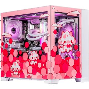 Velztorm Bubble Cow Pink Limited Edition Gaming PC (AMD Ryzen 7 5700X 8-Core, 128GB DDR4, 4TB PCIe SSD + 6TB HDD (3.5), GeForce RTX 4070 Ti 12GB, WiFi 5, BT 5, Liquid Cooled 240mm, 850W, Win 11 Home)