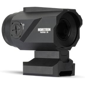 Monstrum Ruckus (e) 3X Prism Scope with Electronic Button Control and Shake Awake
