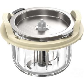 Replacement Glass Bowl with Handle, Blade, and Anti-Spill Food Cover for Baby Food Maker - Essential Accessories for Hassle-Free Baby Meal Preparation