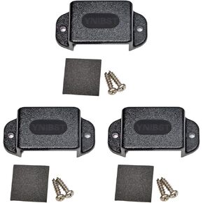 Universal Pre-drilled Handheld Radio Holder W/Self-Tapping Screws&Adhesive Back, for Motorola Talkabout Midland Kenwood Cobra Portable Walkie Talkie(Black,Packing of 3pcs)