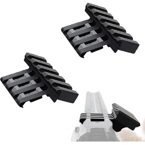 45 Degree Picatinny Rail Mount canted Picatinny Rail More Style for Flashlight Rifle Laser Dot Sights (2 Pack - 5 Slots)