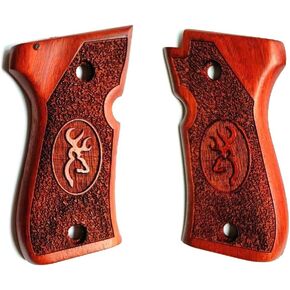 BMPL Hardwood Grips Compatible with Browning 380 BDA Checkered Pistol Luxury Handmade Handcraft