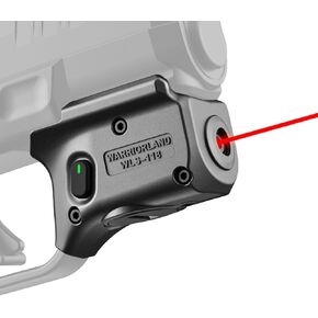 WARRIORLAND Red Laser Sight Fit Springfield Armory Hellcat (Not Fit Hellcat Pro), First Red Beam Sight with Power Indicator, Trigger Laser with Ambidextrous On/Off Switch, WLS-118