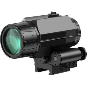 Feyachi M38 5X Red Dot Magnifier with Flip to Side Mount Rifle Scope, Focus Adjustment, Windage & Elevation Adjustable