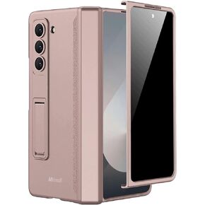 Miimall for Samsung Galaxy Z Fold 5 Case with Privacy Screen Protector, Built-in Convenient Adjustable Kickstand & Magnetic Hinge Protection All-Inclusive Protective Case for Galaxy Z Fold 5 5G Black