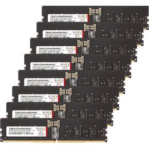 V-Color DDR5 512GB (64GBx8) 6000MHz CL36 4Gx4 2Rx4 OC R-DIMM (Overclocking ECC Registered DIMM) 1.25V Memory Ram for WRX90 Workstation (AMD Expo) (TRA564G60D436O)