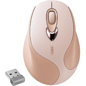 Wireless Mouse,2.4G Rechargeable Ergonomic Mouse with Silent Click,3 Level DPI Portable Mouse for Laptop, Computer(Pink) in Kuwait