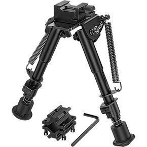 CVLIFE التكتيكية Bipod 6 إلى 9 بوصة بندقية Bipod مع محول المشبك برميل وحامل السكك الحديدية Picatinny للصيد وإطلاق النار