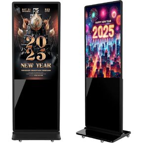 43 inch Floor Stand Digital Signage Displays Monitor Kiosk,Android OS Totem,CMS Manipulation,2K 1080P Interactive LCD Advertising Indoor Information Hub