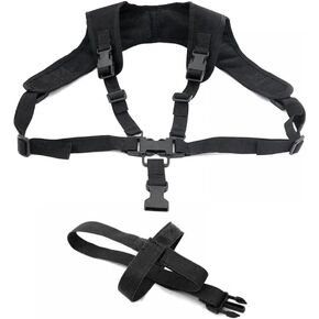 Military Harness Suspenders, Adjustable Tactical Rifle Sling Strap with Buckle Design for Outdoor Tactical Sports