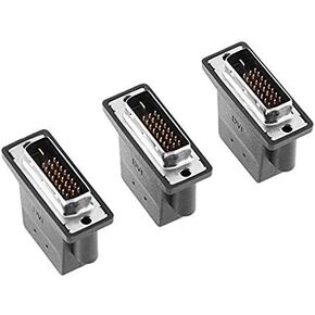 Perselief DVI Graphics Card Display GPU Detection Monitor DVI-D Dummy Plug Adapter 4K@60Hz, 3 Pack