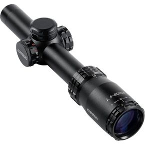 Edenberg 1.5-5X20mm 1-inch Tube Rifle Scope for Hunting and Tactical Shooting 100% Waterproof Fogproof Shockproof Construction with Wide Filed of View with Green and Red Illumination Reticle
