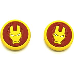 for PS5 PS4 PS3 Xbox 360 Xbox One Switch Pro Wii u Controller Silicone Thumb Grip Cap Joystick Thumbstick (Iron Man)
