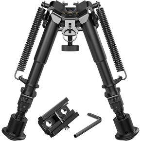 MidTen Hunting Rifle Bipod 6-9 Inches Picatinny Bipod Adjustable Foldable Legs Heavy Duty Tactical Bipods for Rifles with Picatinny Adapter