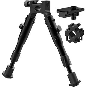 CVLIFE 3-in-1 Bipod, Bipod for Rifle, Rifle Bipod Picatinny Bipod with Barrel Clamp Adapter & Picatinny Swivel Converter