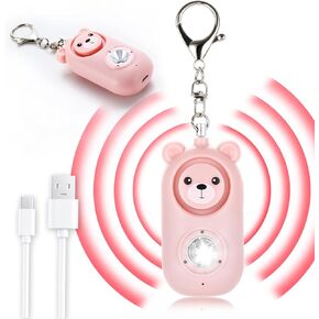 Personal Alarm for Women – 130dB Loud Rechargeable with Led Strobe Light, Self Defense Safety Alarm Keychain for Kids Elderly, Safe Sound Emergency Siren in Danger