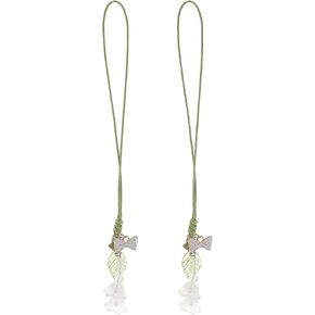 PartyKindom 2 PCS Phone Charm Kawaii, Flower Phone Accessories Charm String Kawaii Phone Charm Hook Cute Phone Charms Aesthetic for Women Girl