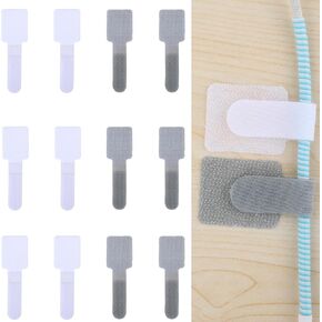 40 PCS Hook and Loop Cable Ties Adhesive Wire Cord Organizer Strong Sticky-back Cable Management Holder Cable Straps Clip for Household Charging Kitchen Office Appliances Home