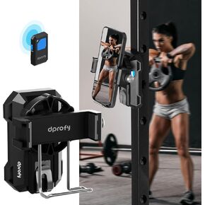 Dprofy Gym Magnetic Phone Holder, 360° Rotatable Super-strongest Magnet Phone Mount for Gym Equipment, Golf Cart, Tractor, Refrigerator, Forklift, or Any Metal Surface, Compatible with All Smartphones