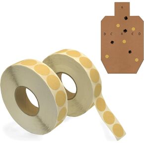 Target Pasters for Shooting Practice Cardboard, Tactical Belt Clip, Self Adhesive Target Stickers, 0.8 Inch Stickers for USPSA, IPSC, IDPA Shooting Training Range, 2000pcs Per Roll